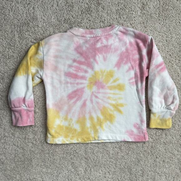 Gap 3T Tie Dye Pink Yellow Sweatshirt - Picture 2 of 6